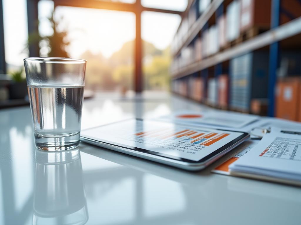 Professional legal documents and logistics planning interface